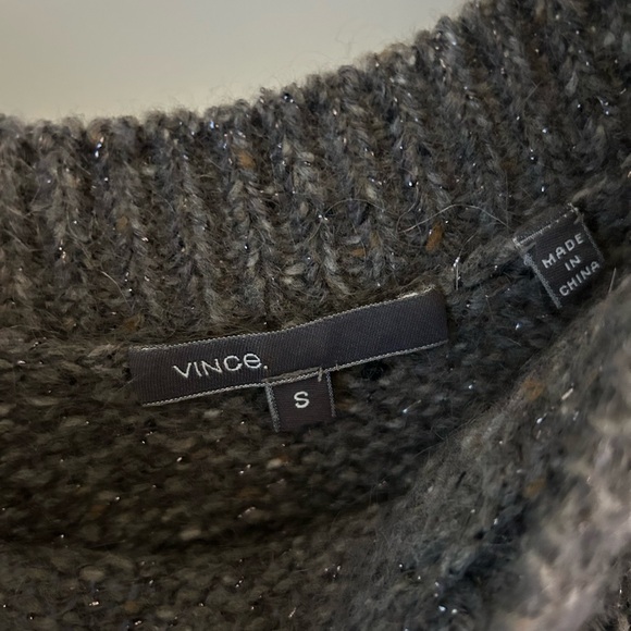 Vince Pullover Marled Metallic Wide Neck Sweater - Picture 4 of 9